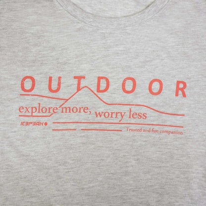 Grey-Orange - Side - Icepeak Womens-Ladies Belcher Performance T-Shirt