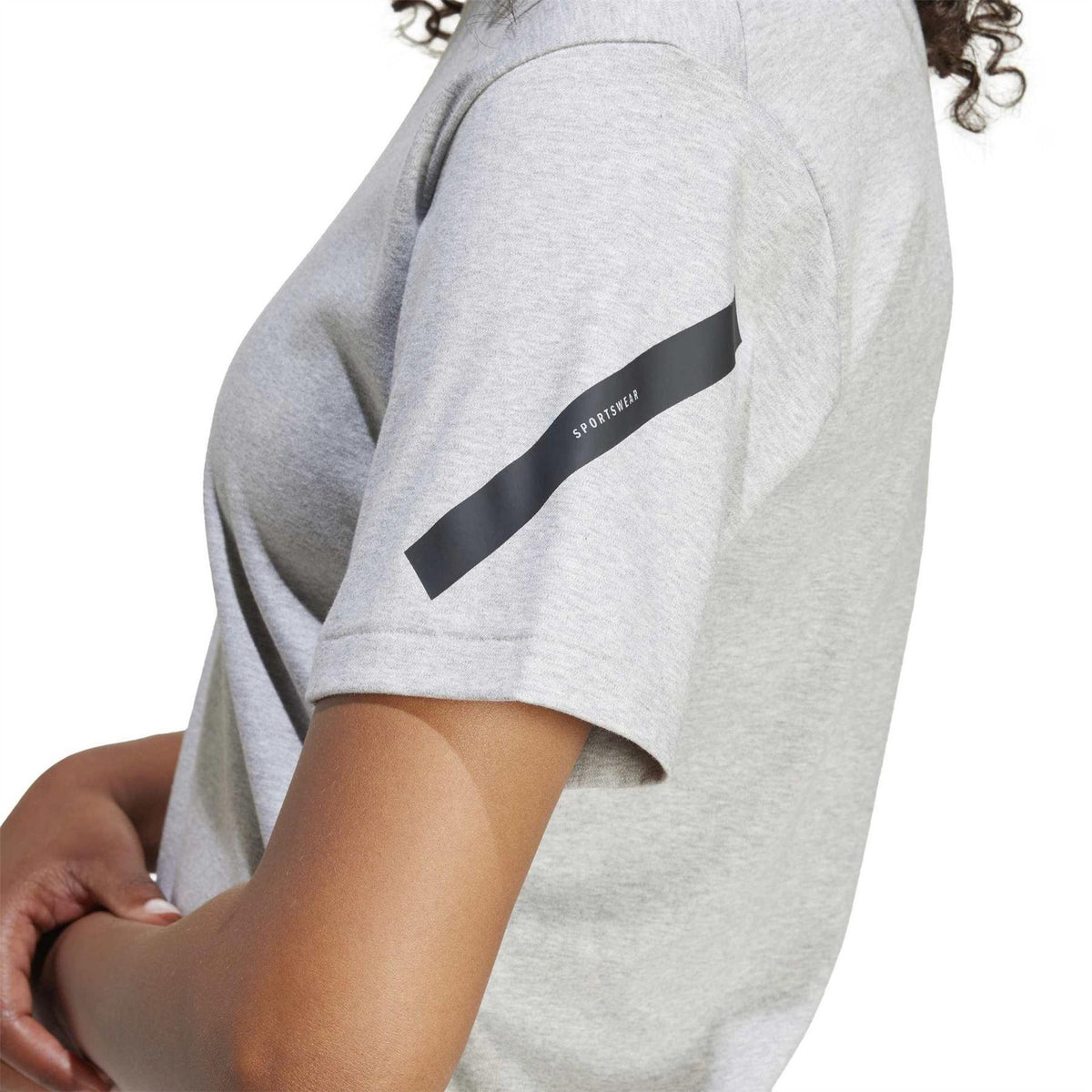 Medium Heather Grey - Lifestyle - Adidas Womens-Ladies Z.N.E. Logo T-Shirt