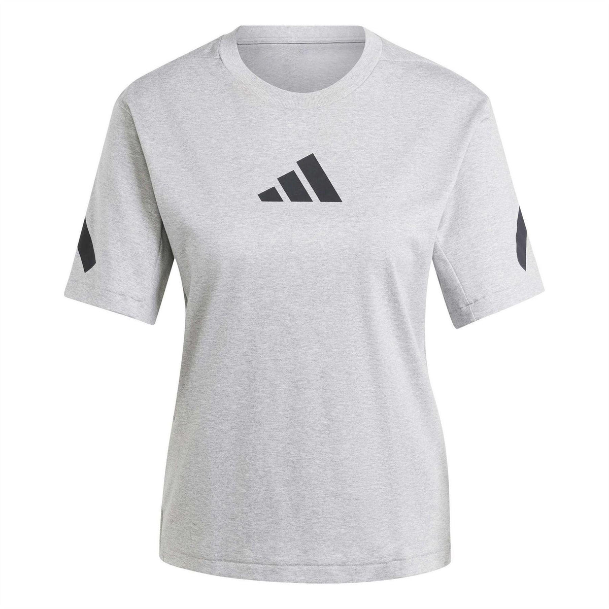 Medium Heather Grey - Front - Adidas Womens-Ladies Z.N.E. Logo T-Shirt