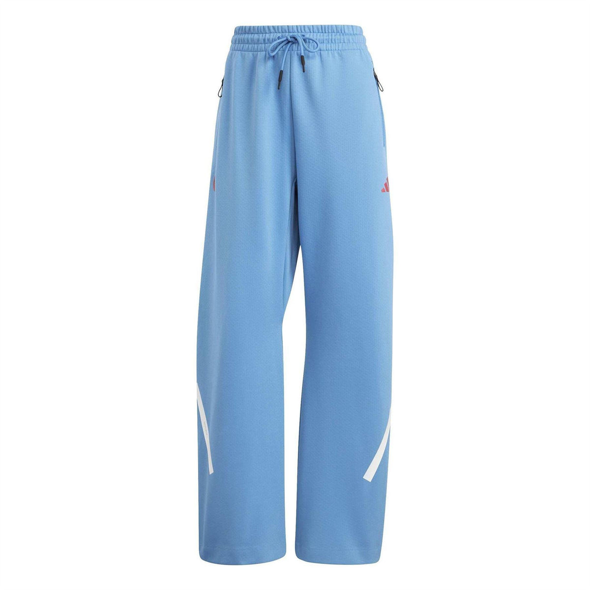 Blue - Front - Adidas Womens-Ladies Wide Leg Tracksuit Bottoms
