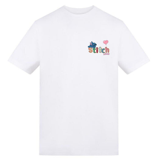 White - Front - Lilo & Stitch Unisex Adult Stitch Valentine`s Day T-Shirt