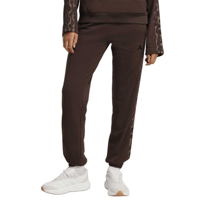 Coffee - Pack Shot - Adidas Womens-Ladies Leopard Print Joggers