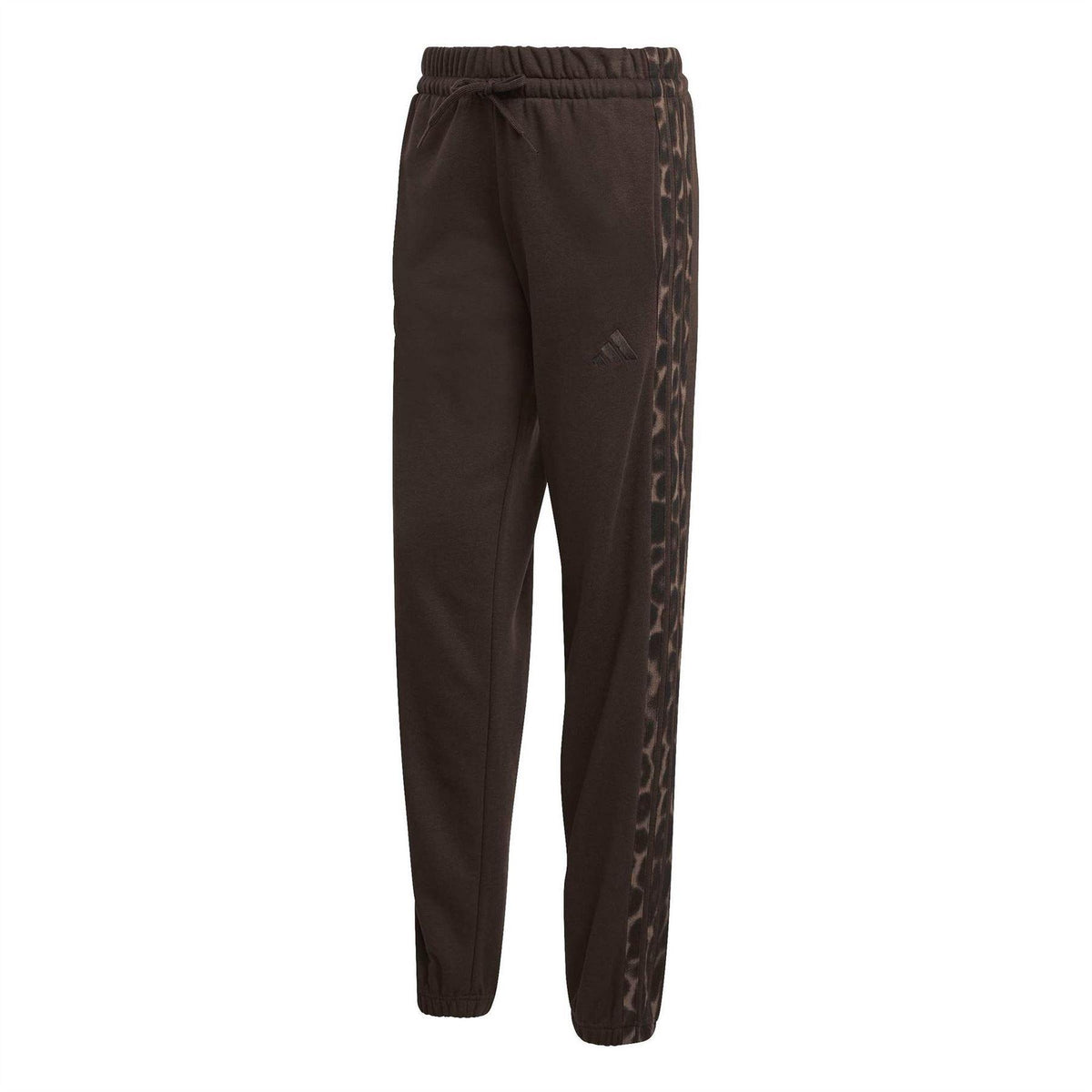 Coffee - Front - Adidas Womens-Ladies Leopard Print Joggers