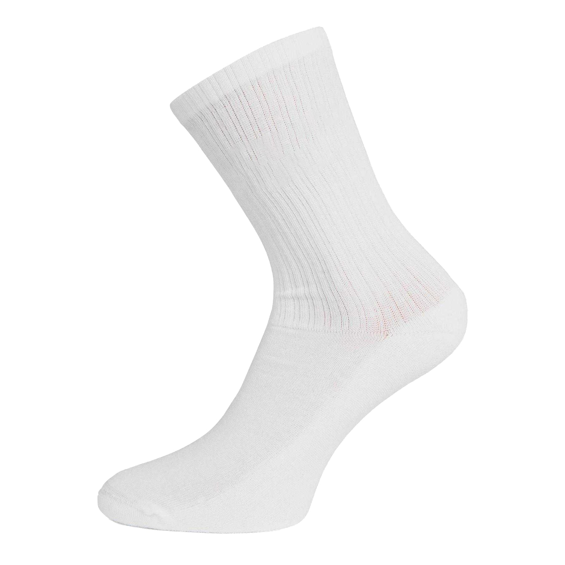 White - Back - Hugo Unisex Adult Embroidered Logo Crew Socks