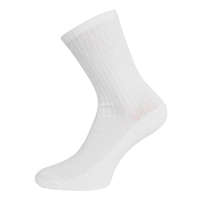 White - Back - Hugo Unisex Adult Embroidered Logo Crew Socks
