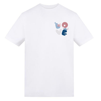 White - Front - Lilo & Stitch Unisex Adult Love Valentine`s Day T-Shirt