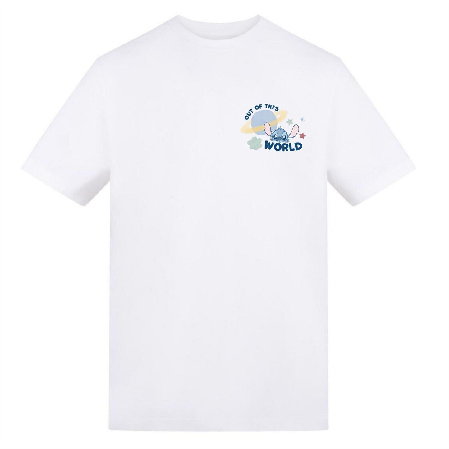White - Front - Lilo & Stitch Unisex Adult Out Of This World Valentine`s Day T-Shirt