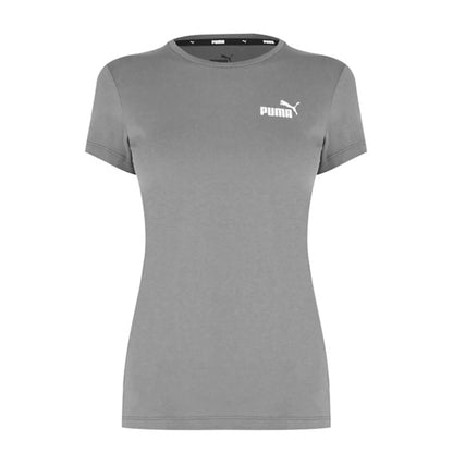 Grey - Front - Puma Womens-Ladies Small Logo T-Shirt