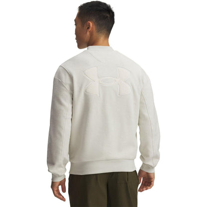 White - Back - Under Armour Mens Embroidered Logo Bomber Jacket