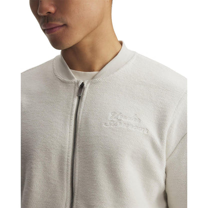 White - Side - Under Armour Mens Embroidered Logo Bomber Jacket