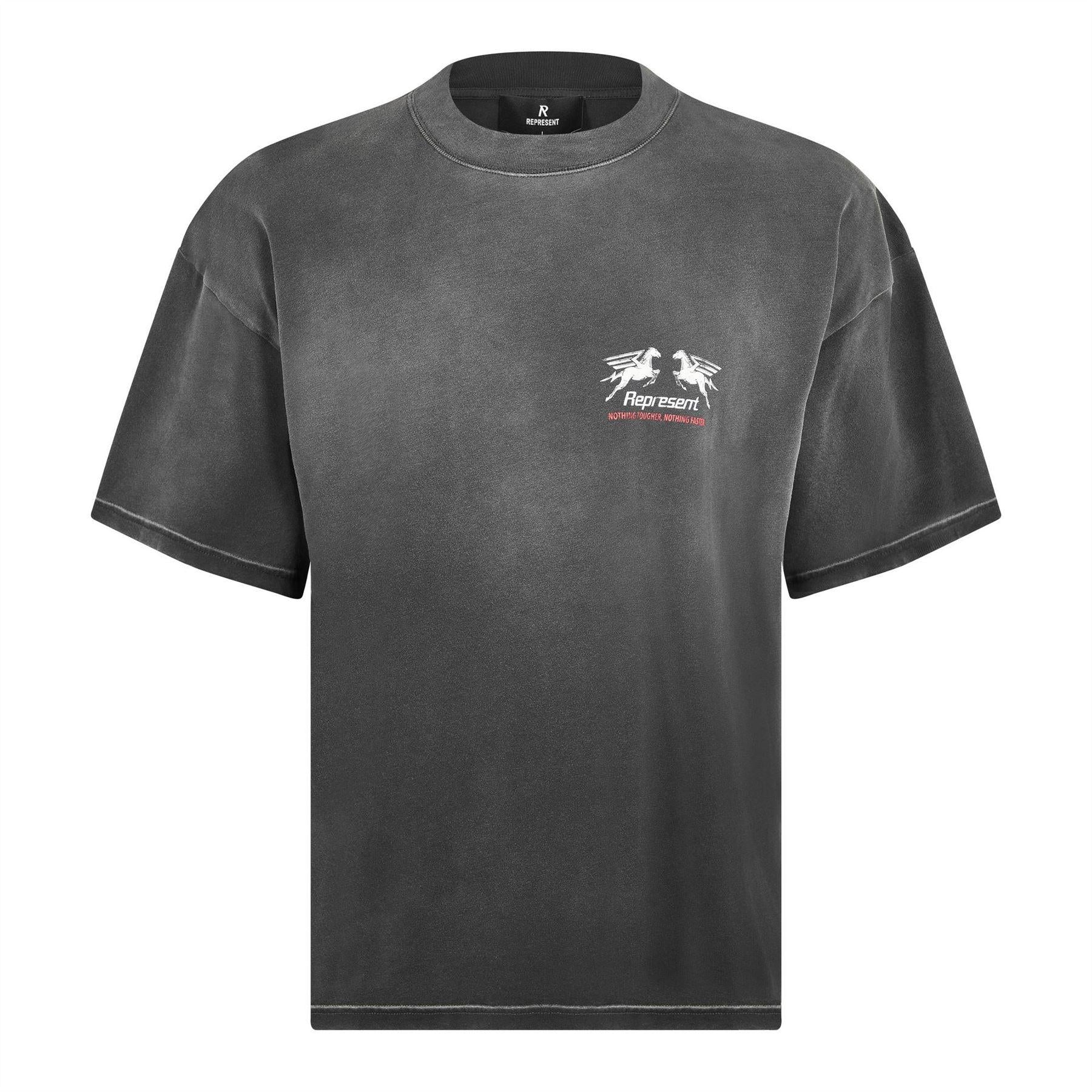 Black - Front - Represent Mens Oversized T-Shirt