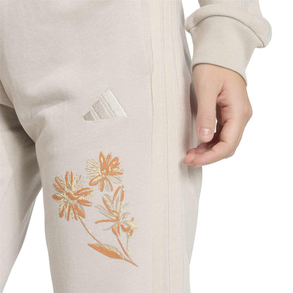 Wonder Alumina - Side - Adidas Womens-Ladies Fleece Floral Joggers
