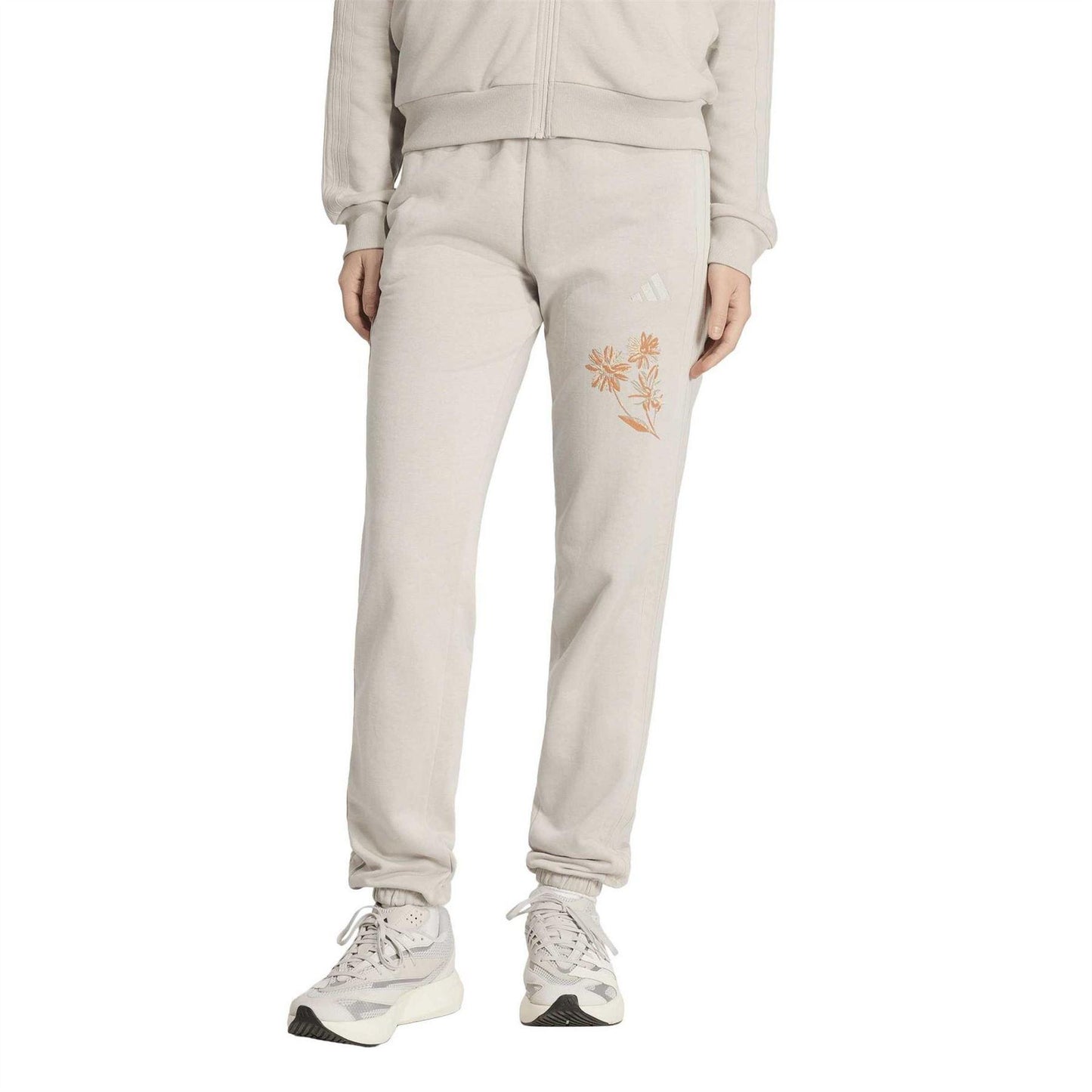 Wonder Alumina - Pack Shot - Adidas Womens-Ladies Fleece Floral Joggers