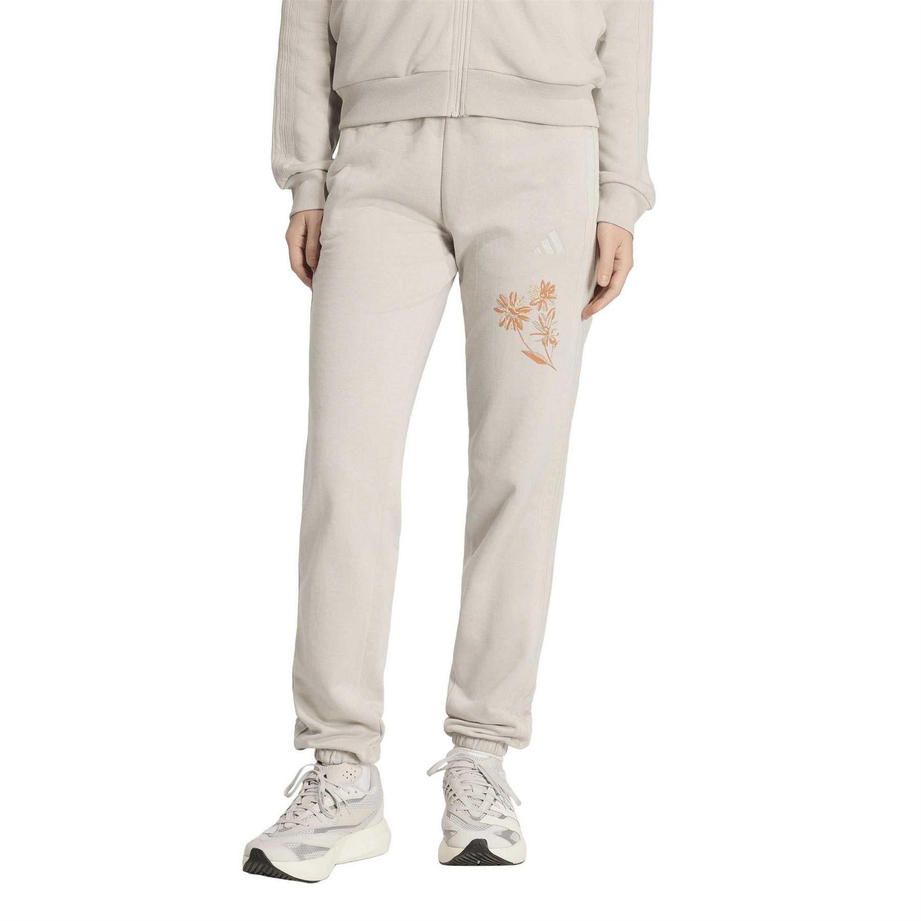 Wonder Alumina - Pack Shot - Adidas Womens-Ladies Fleece Floral Joggers