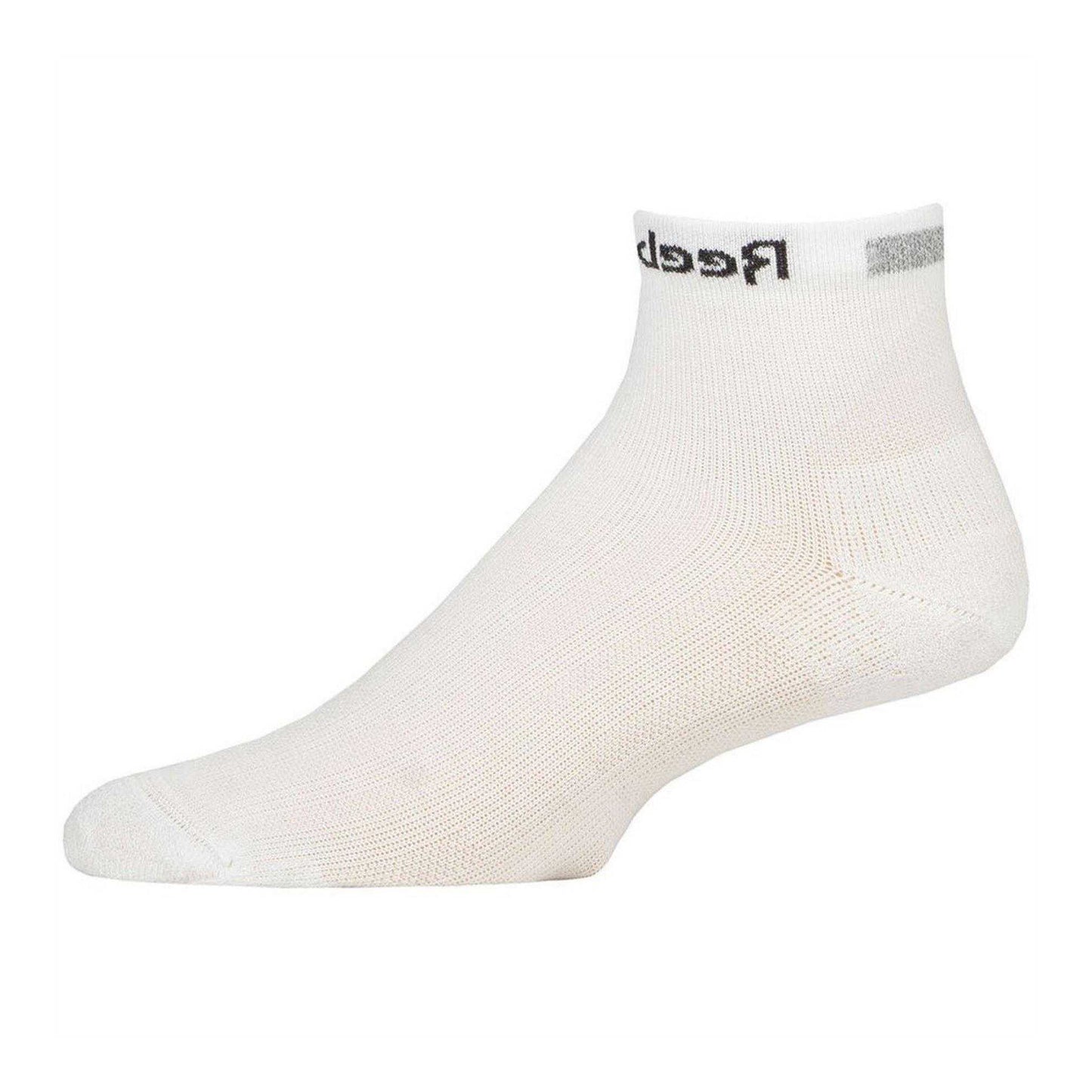 White - Back - Reebok Womens-Ladies Running Cycling Quarter Lightweight Ankle Socks