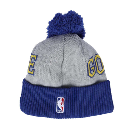 Blue-Grey-Yellow - Back - New Era Mens NBA Tip Off 2013 Golden State Warriors Knitted Bobble Beanie