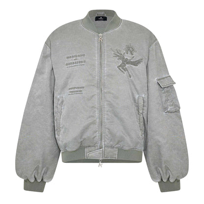 Khaki Green - Front - Represent Mens Water Resistant Tailored Bomber Jacket