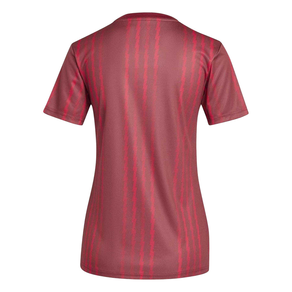 Claret - Back - Adidas Womens-Ladies Arsenal FC Football Shirt
