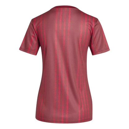 Claret - Back - Adidas Womens-Ladies Arsenal FC Football Shirt