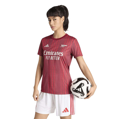 Claret - Side - Adidas Womens-Ladies Arsenal FC Football Shirt