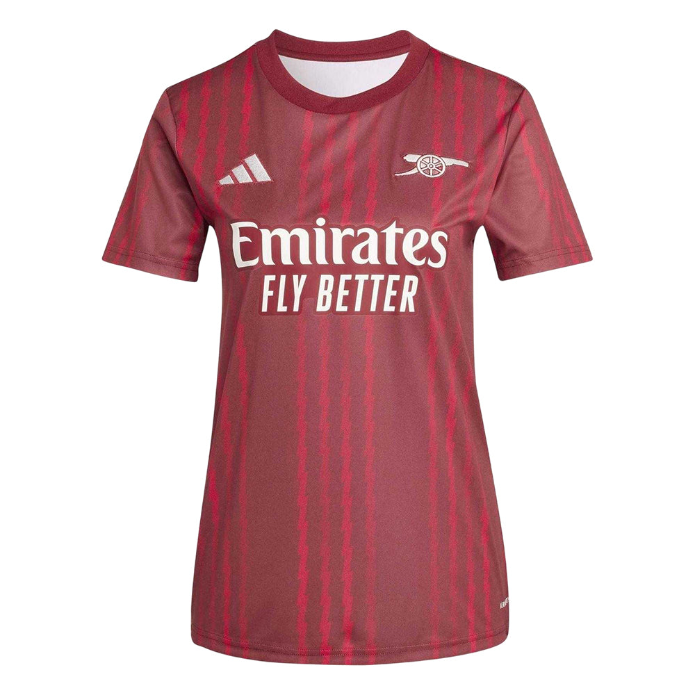 Claret - Front - Adidas Womens-Ladies Arsenal FC Football Shirt