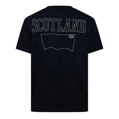 Black - Back - Levis Mens Scottish Flag T-Shirt