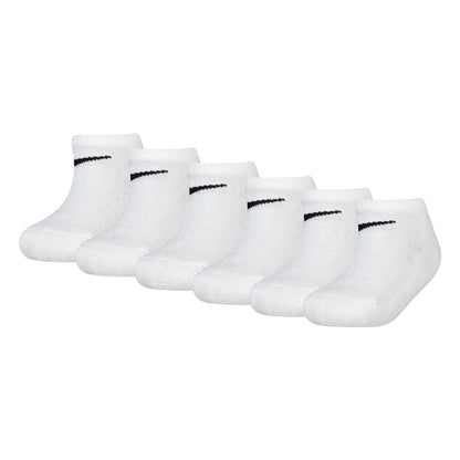 White - Front - Nike Childrens-Kids Swoosh Low Cut Trainer Socks (Pack of 6)