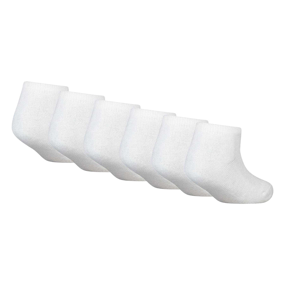 White - Back - Nike Childrens-Kids Swoosh Low Cut Trainer Socks (Pack of 6)
