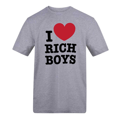 Grey - Front - AWD Unisex Adult I Heart Rich Valentine`s Day T-Shirt