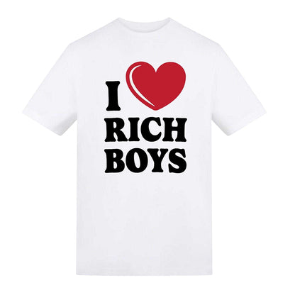 White - Front - AWD Unisex Adult I Heart Rich Valentine`s Day T-Shirt