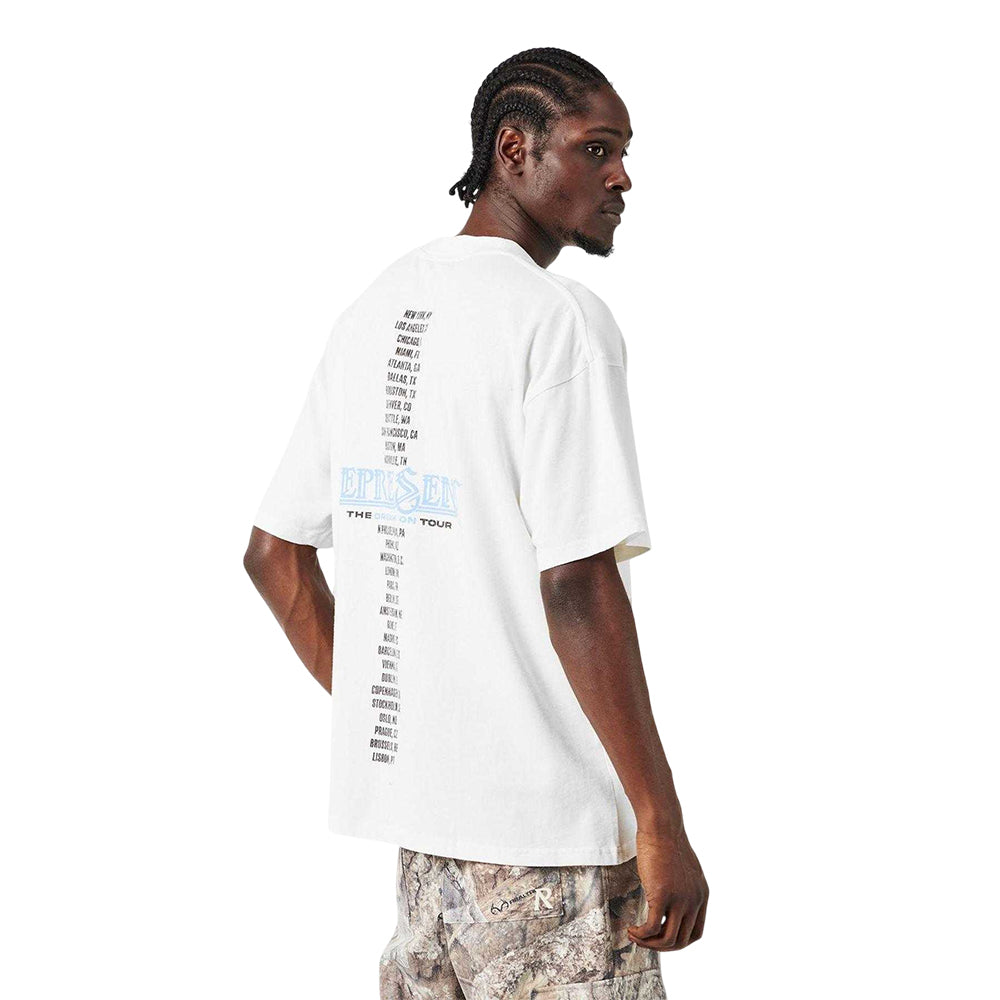 White - Lifestyle - Represent Mens Golden Tour Oversized T-Shirt