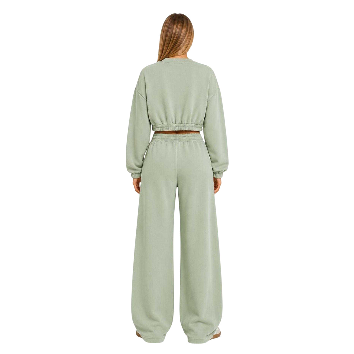 Sage - Back - I Saw It First Womens-Ladies Fleece Full Zip Relaxed Fit Bomber Jacket