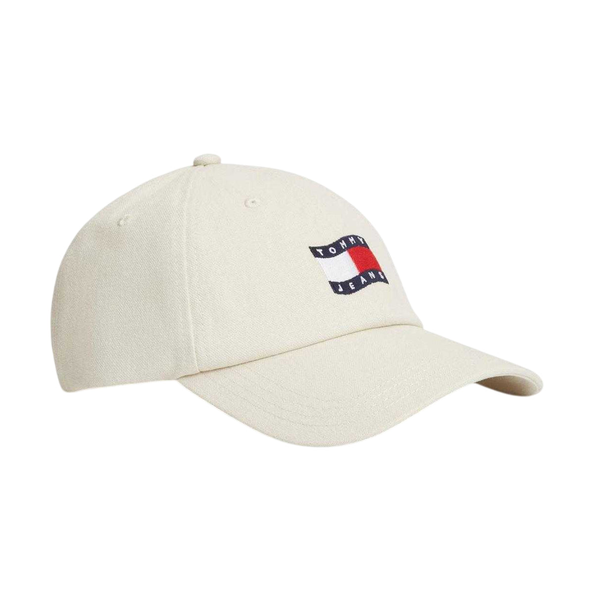Beige - Front - Tommy Jeans Embroidered Logo Baseball Cap