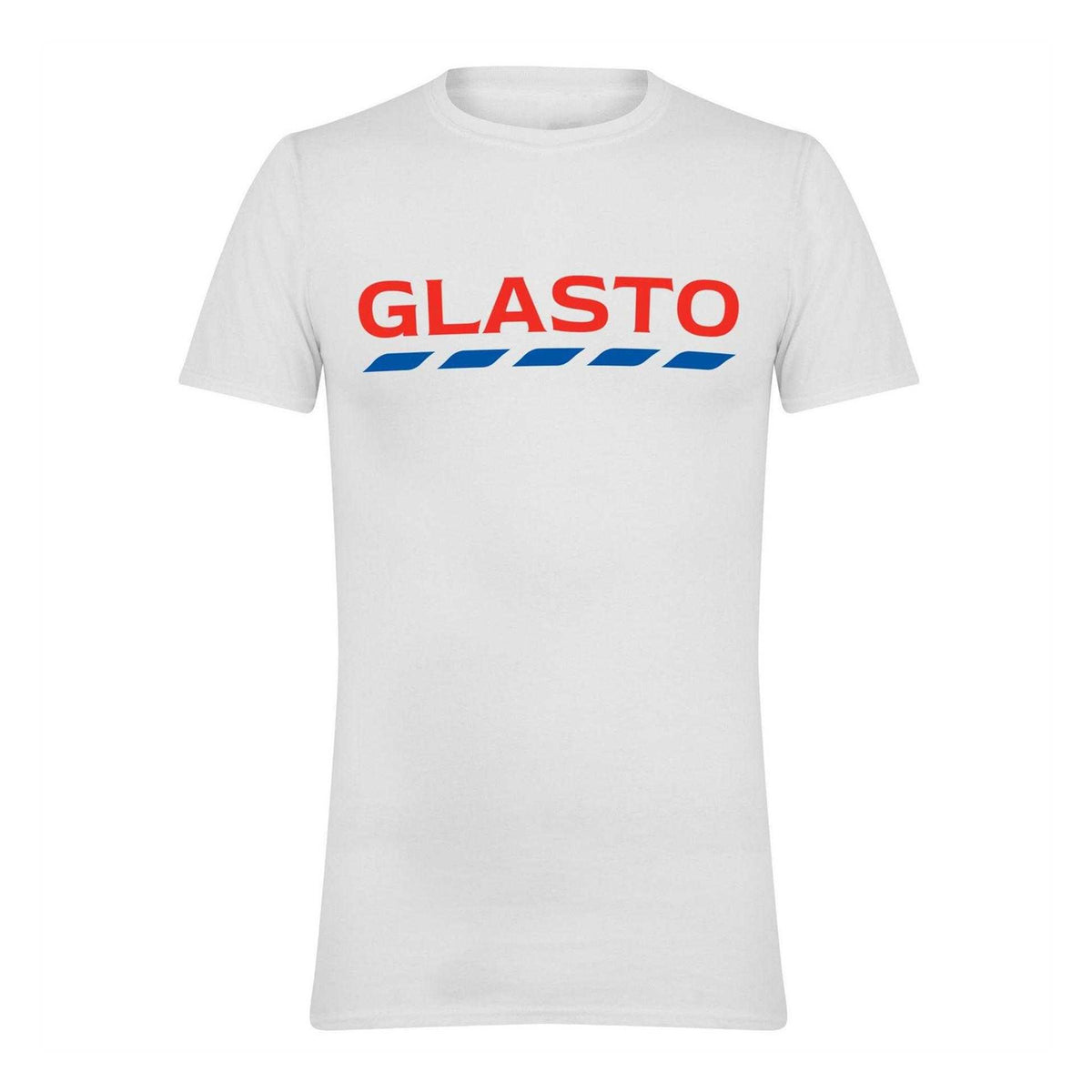 White - Front - AWD Unisex Adult Glasto T-Shirt