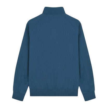 Dark Blue - Back - Lambretta Mens Ribbed Cuff Harrington Jacket
