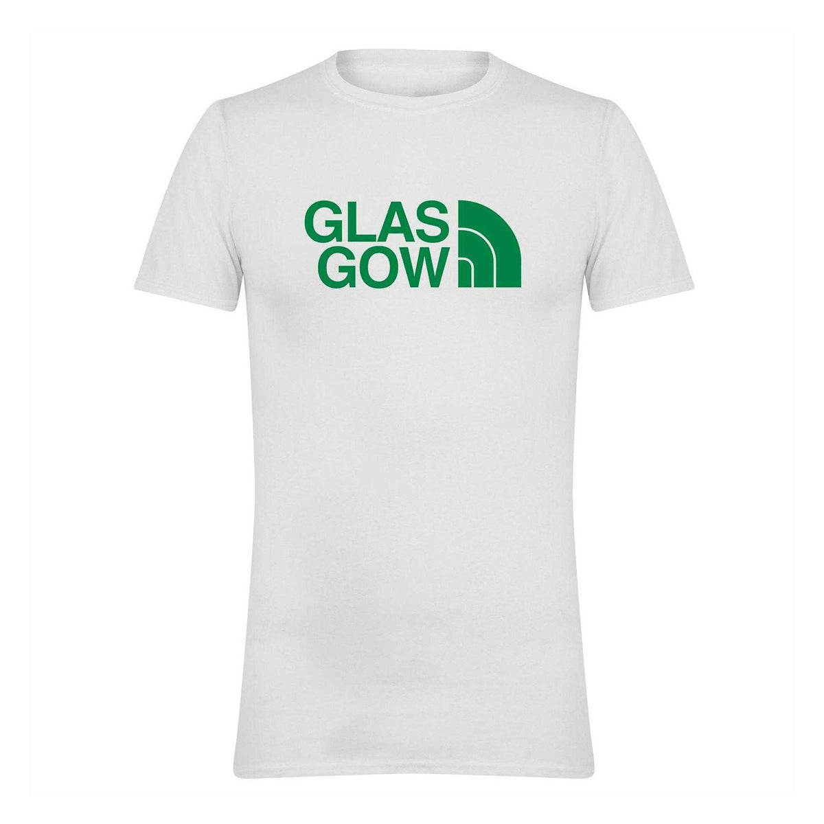 White - Front - AWD Unisex Adult Glasgow T-Shirt