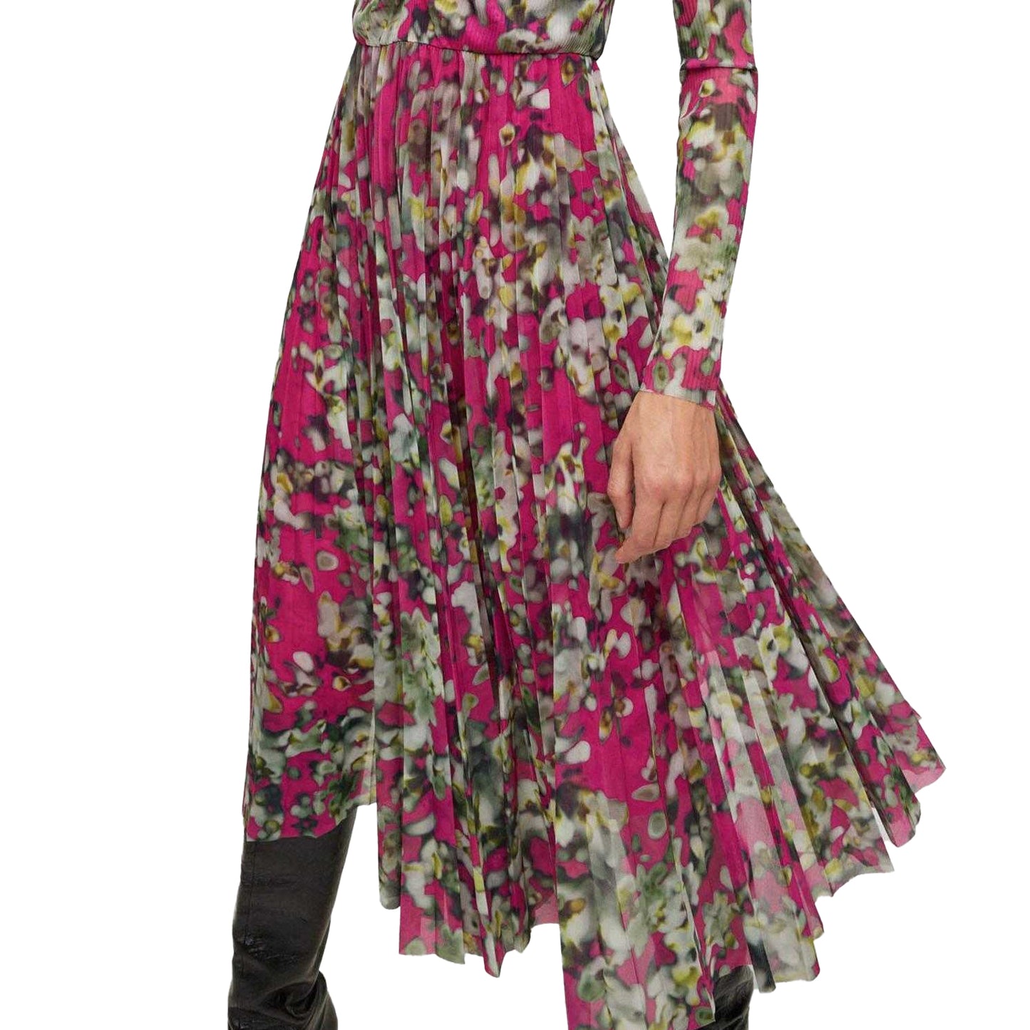 Pink - Lifestyle - Boss Womens-Ladies Erlissi All-Over Print Midi Dress