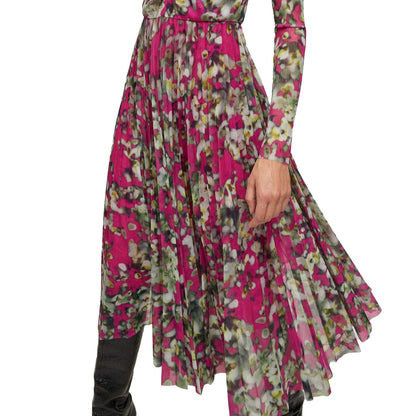Pink - Lifestyle - Boss Womens-Ladies Erlissi All-Over Print Midi Dress