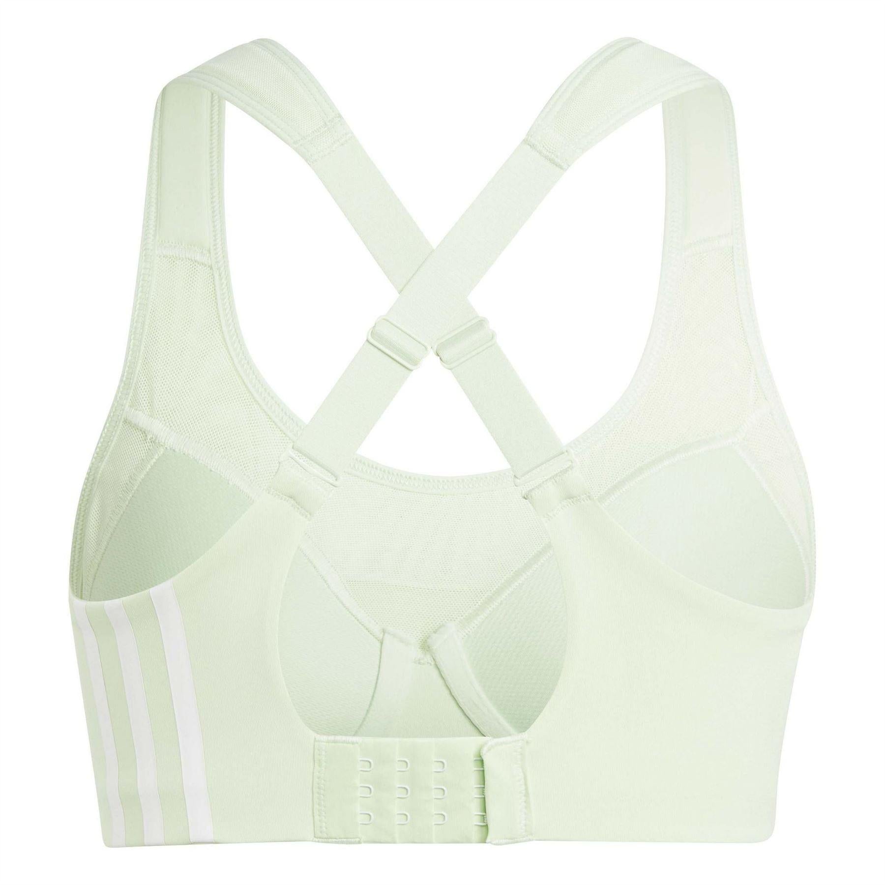 Green - Back - Adidas Womens-Ladies Impact High Support Training Sports Bra