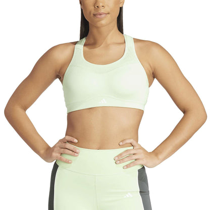 Green - Side - Adidas Womens-Ladies Impact High Support Training Sports Bra