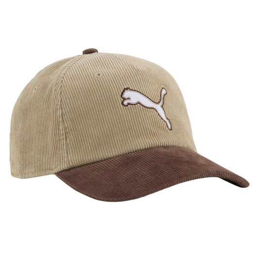 Chestnut Brown - Front - Puma Corduroy Baseball Cap