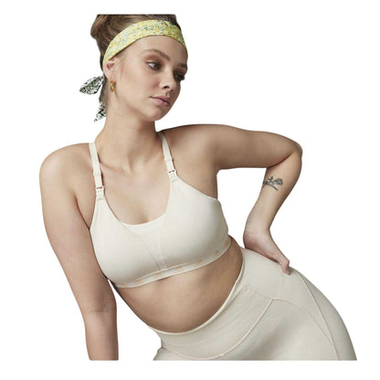 White - Lifestyle - Adidas Womens-Ladies Grow Positivity Nursing Sports Bra