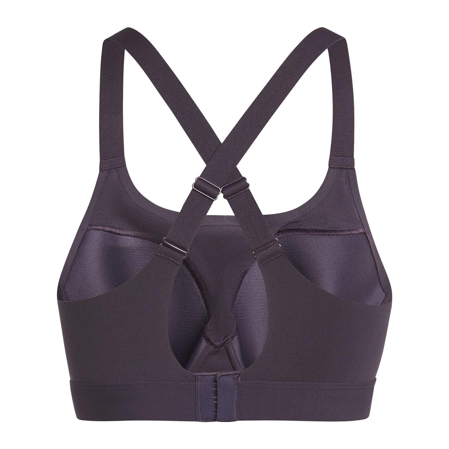 Purple - Back - Adidas Womens-Ladies TLRD Luxe Non-Wired Sports Bra