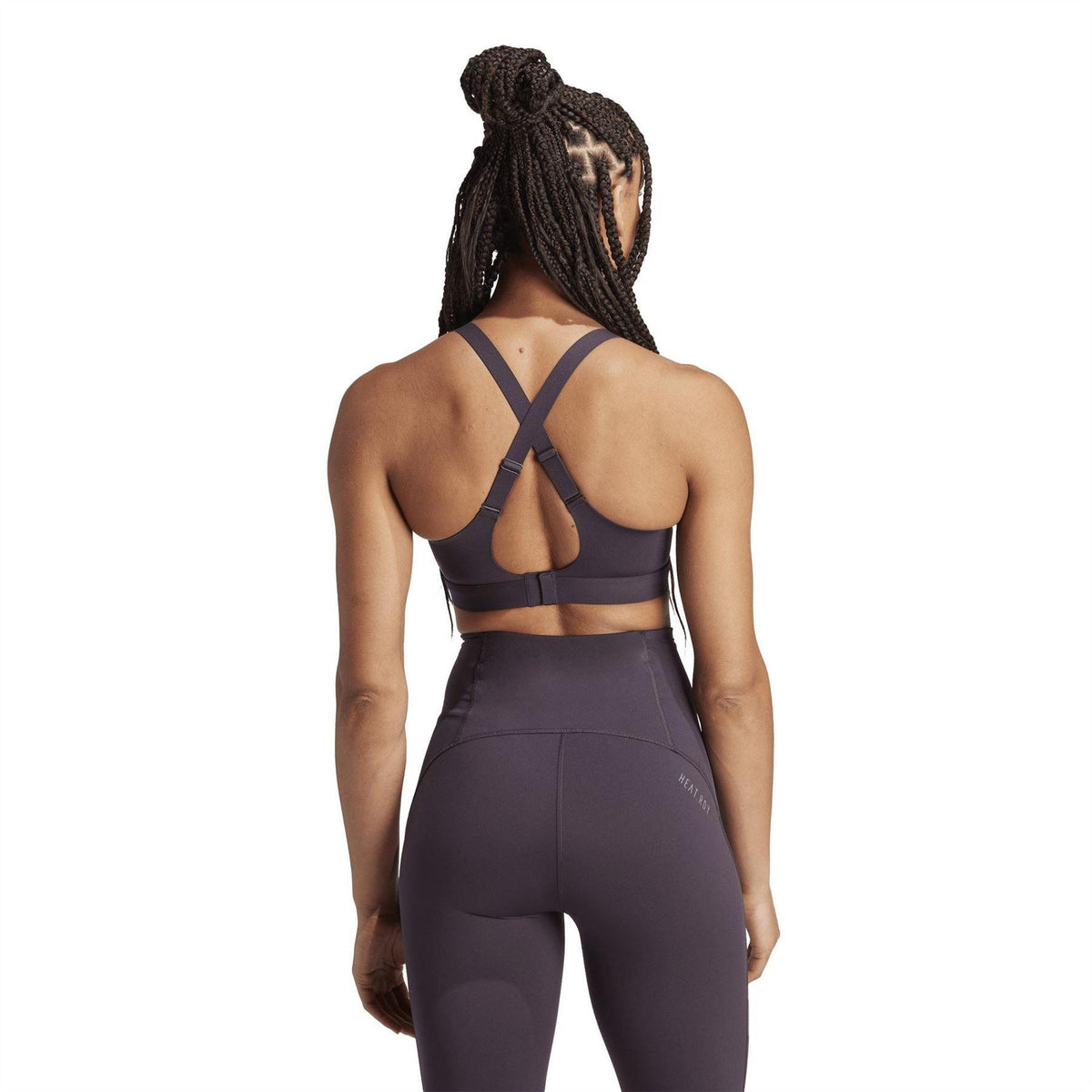 Purple - Lifestyle - Adidas Womens-Ladies TLRD Luxe Non-Wired Sports Bra