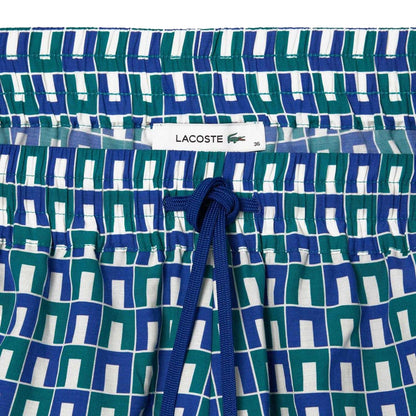 Blue - Back - Lacoste Womens-Ladies Motif Draped Shorts