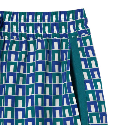 Blue - Side - Lacoste Womens-Ladies Motif Draped Shorts