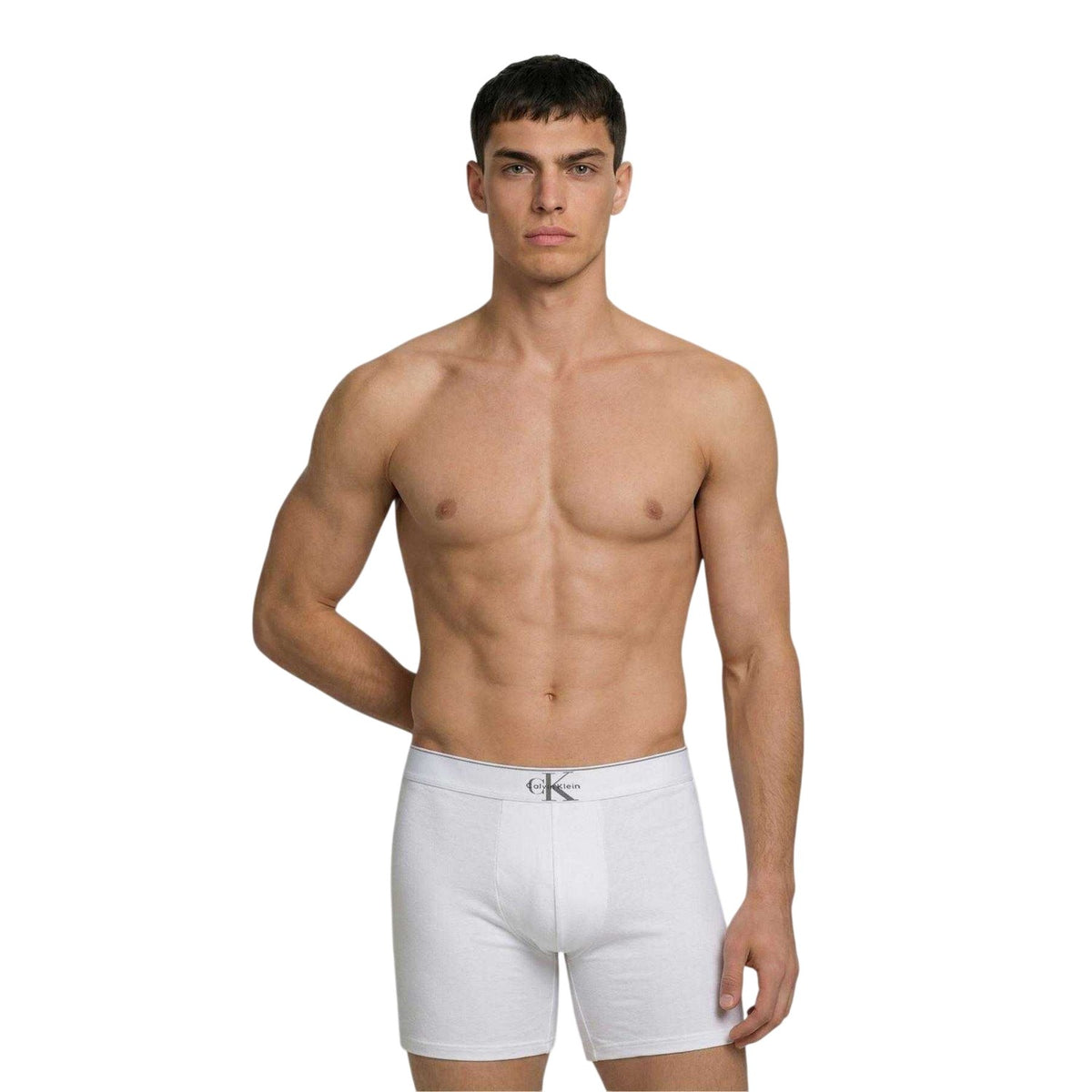 Black-Grey-White - Back - Calvin Klein Mens Cotton Boxer Briefs (Pack of 3)