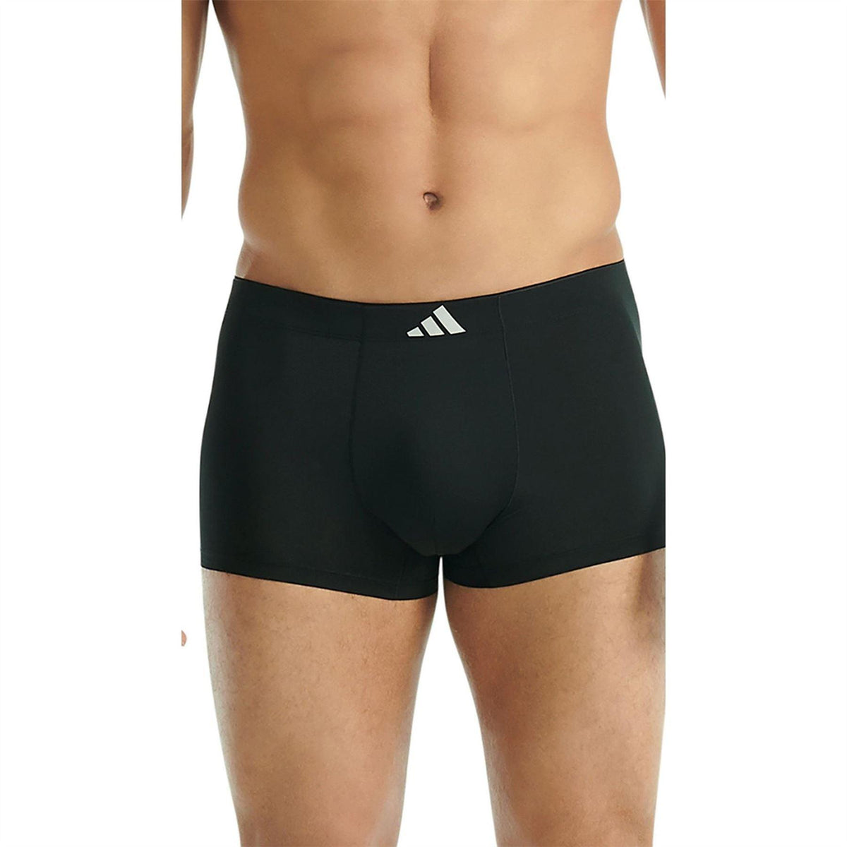 Black - Back - Adidas Mens Active Flex Cotton Boxer Briefs (Pack of 3)