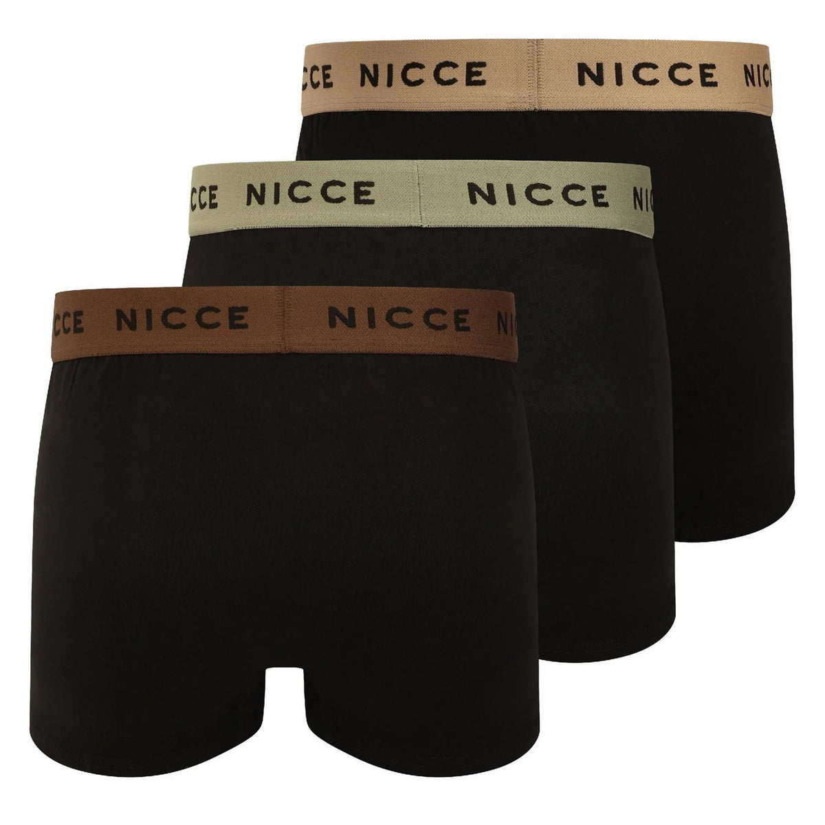 Black - Back - Nicce Mens Galan Boxer Shorts (Pack of 5)