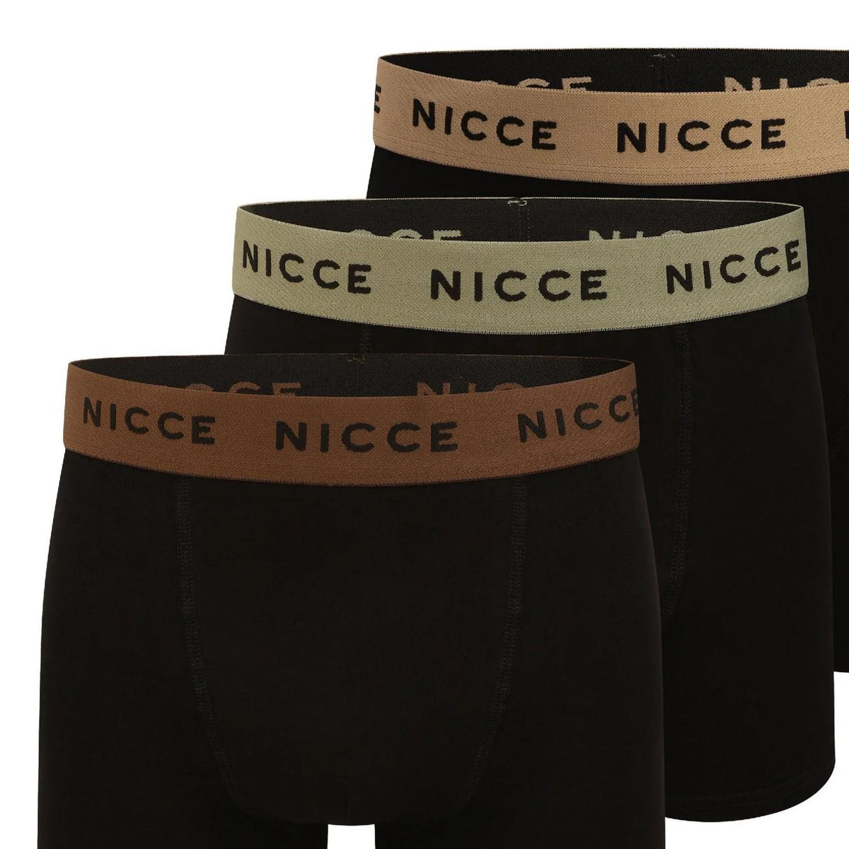 Black - Side - Nicce Mens Galan Boxer Shorts (Pack of 5)